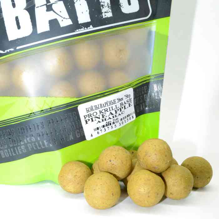 Бойлы варёные MINENKO (Ананас) PRO KRILL PINEAPPLE 20мм (Zip-lock)