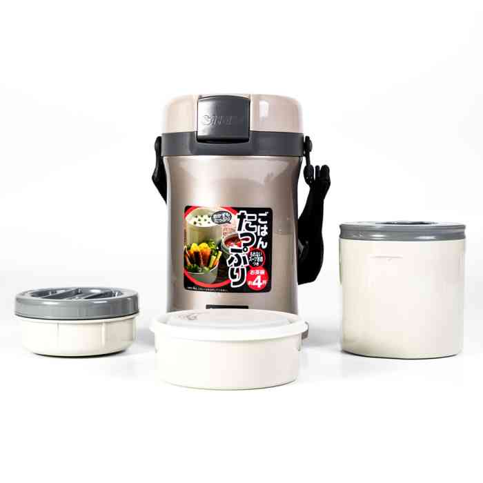 Термос для еды с контейнерами Tiger LWU-B200 Warm Silver