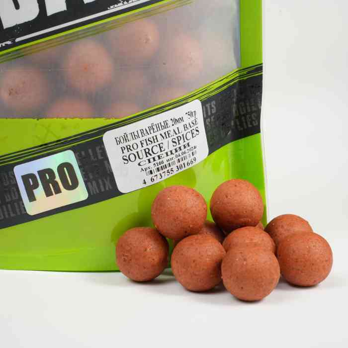 Бойлы варёные MINENKO (Специи) PRO FISH MEAL SOURCE / SPICES 20мм (Zip-lock)